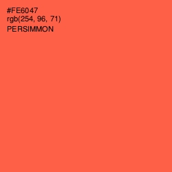 #FE6047 - Persimmon Color Image