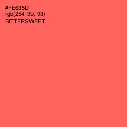 #FE635D - Bittersweet Color Image