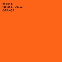 #FE6417 - Orange Color Image