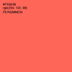 #FE6658 - Persimmon Color Image