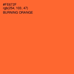 #FE672F - Burning Orange Color Image