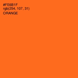 #FE6B1F - Orange Color Image
