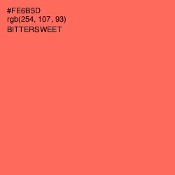 #FE6B5D - Bittersweet Color Image