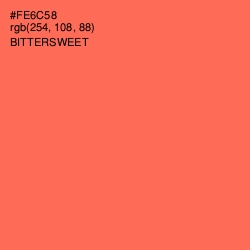 #FE6C58 - Bittersweet Color Image