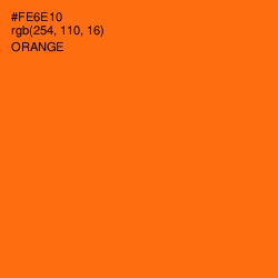 #FE6E10 - Orange Color Image