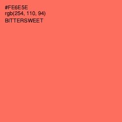 #FE6E5E - Bittersweet Color Image