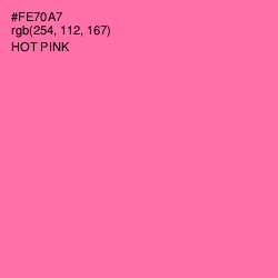 #FE70A7 - Hot Pink Color Image