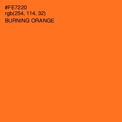 #FE7220 - Burning Orange Color Image