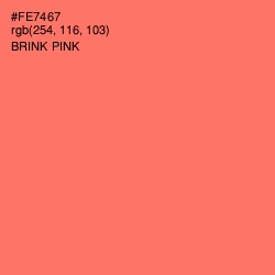 #FE7467 - Brink Pink Color Image