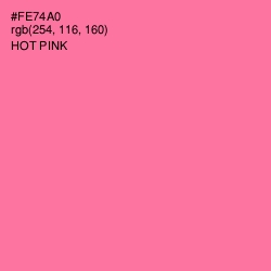 #FE74A0 - Hot Pink Color Image
