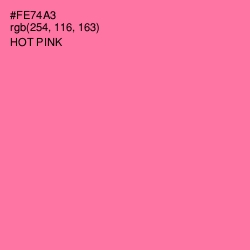 #FE74A3 - Hot Pink Color Image