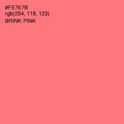 #FE767B - Brink Pink Color Image