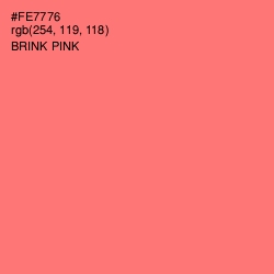 #FE7776 - Brink Pink Color Image
