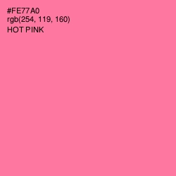 #FE77A0 - Hot Pink Color Image