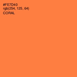 #FE7D40 - Coral Color Image
