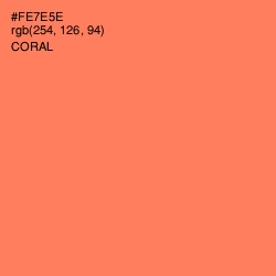 #FE7E5E - Coral Color Image