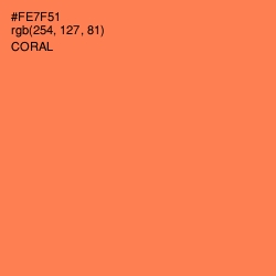 #FE7F51 - Coral Color Image