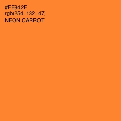 #FE842F - Neon Carrot Color Image