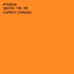 #FE8A26 - Carrot Orange Color Image