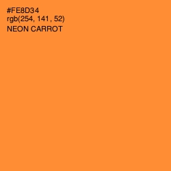 #FE8D34 - Neon Carrot Color Image