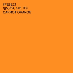 #FE8E21 - Carrot Orange Color Image