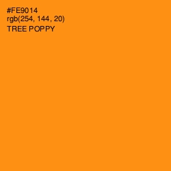 #FE9014 - Tree Poppy Color Image