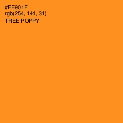 #FE901F - Tree Poppy Color Image