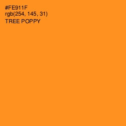 #FE911F - Tree Poppy Color Image