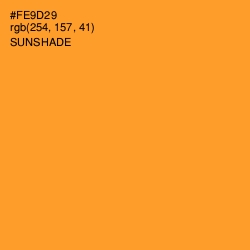 #FE9D29 - Sunshade Color Image
