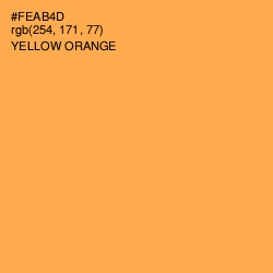 #FEAB4D - Yellow Orange Color Image