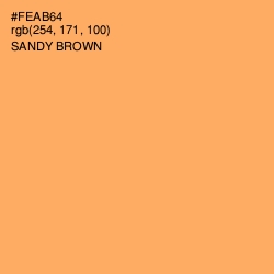 #FEAB64 - Sandy brown Color Image