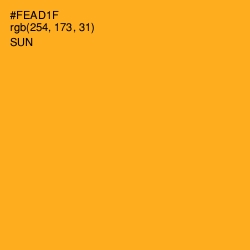 #FEAD1F - Sun Color Image