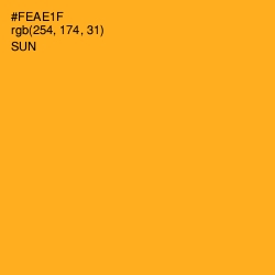 #FEAE1F - Sun Color Image