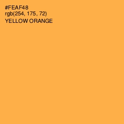 #FEAF48 - Yellow Orange Color Image