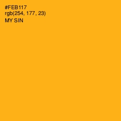 #FEB117 - My Sin Color Image