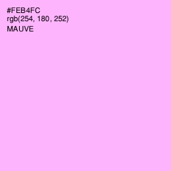 #FEB4FC - Mauve Color Image