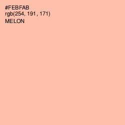 #FEBFAB - Melon Color Image