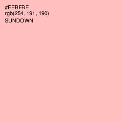 #FEBFBE - Sundown Color Image