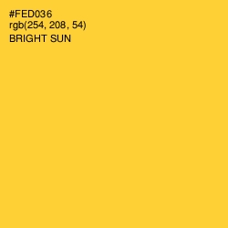 #FED036 - Bright Sun Color Image