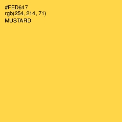 #FED647 - Mustard Color Image