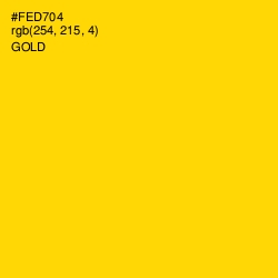 #FED704 - Gold Color Image