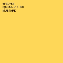 #FED758 - Mustard Color Image