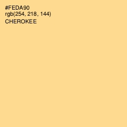 #FEDA90 - Cherokee Color Image