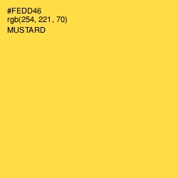 #FEDD46 - Mustard Color Image