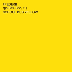 #FEDE0B - School bus Yellow Color Image