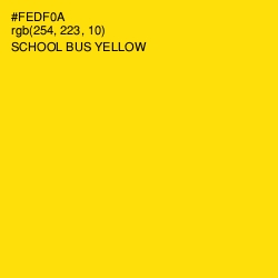 #FEDF0A - School bus Yellow Color Image