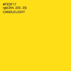 #FEDF17 - Candlelight Color Image