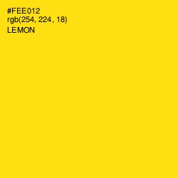 #FEE012 - Lemon Color Image