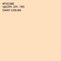 #FEE0BE - Dairy Cream Color Image