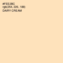 #FEE2BC - Dairy Cream Color Image